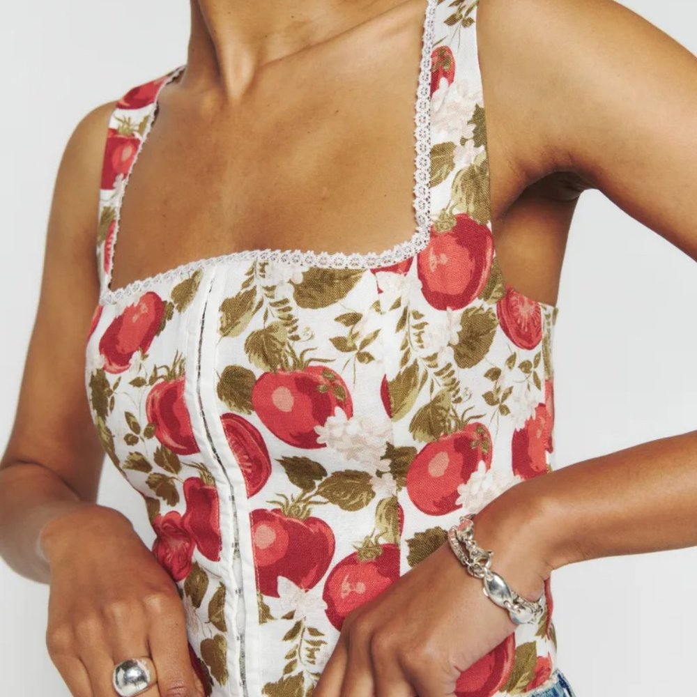 Reformation Tagliatelle Linen Top